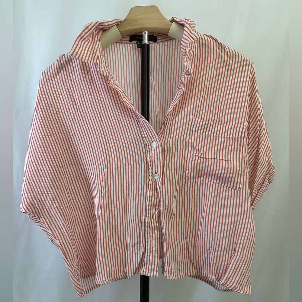 Striped Red and White Women's Top